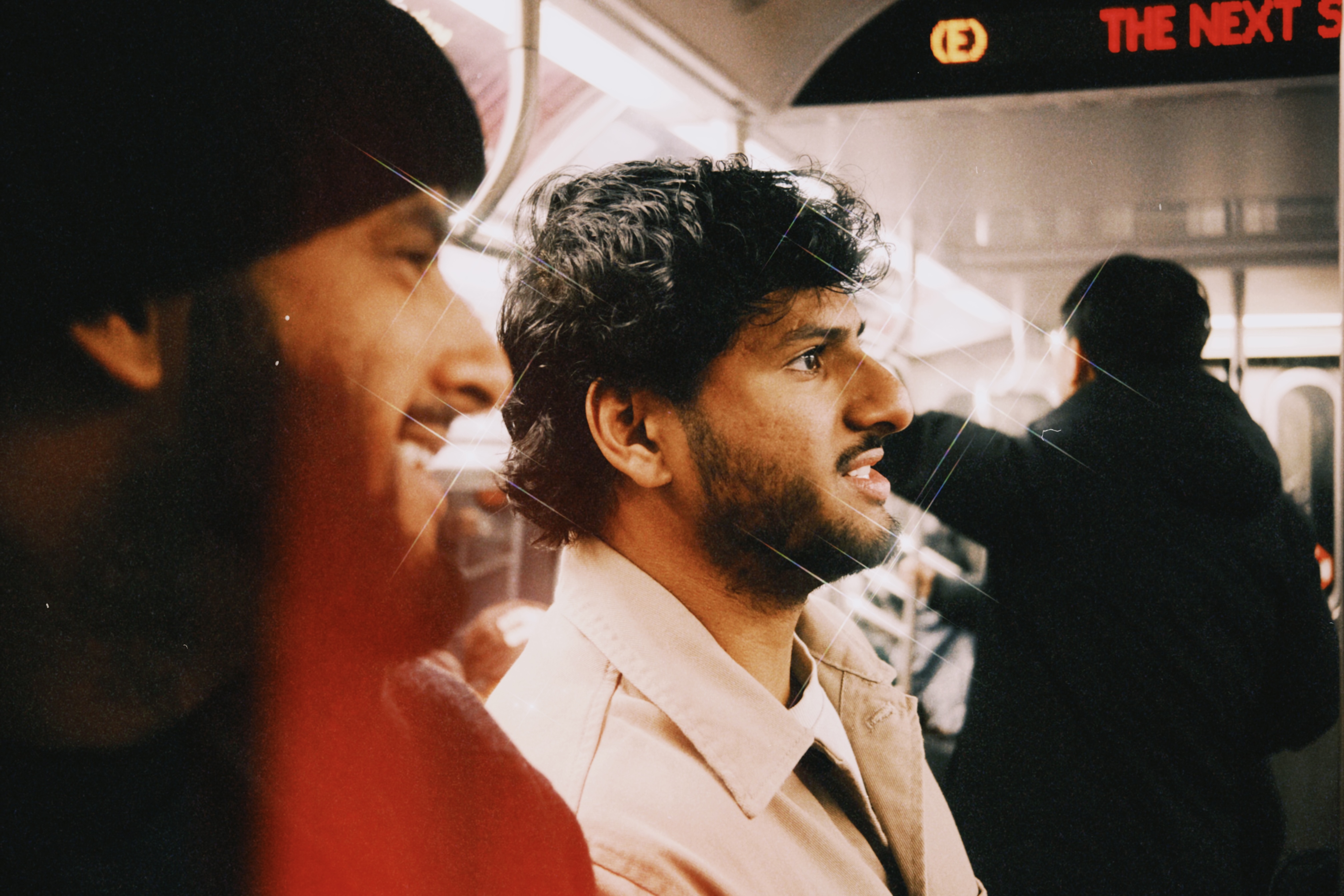 Two men on subway